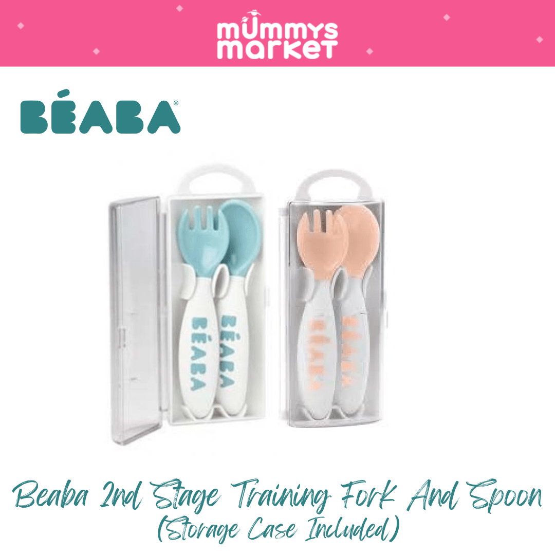 Beaba 2nd Stage Training Fork And Spoon (Storage Case Included)